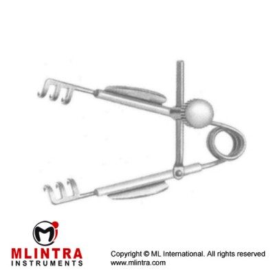 Agricola Lacrimal Sac Retractor 3 x 3 Blunt Pronges Stainless Steel, 
